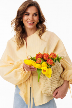 Блуза EOLA 3085.1 масло_полоска - фото 4