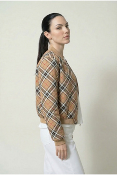 Жакет Nova Line 10523 клетка_бежевая - фото 3