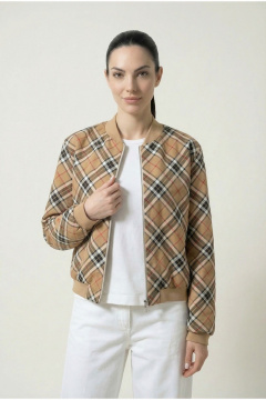Жакет Nova Line 10523 клетка_бежевая - фото 1