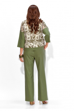 Брюки, жакет, топ TAiER 1437 олива - фото 4