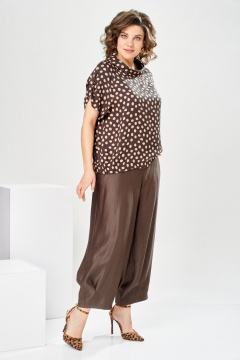 Блуза, брюки Romanovich Style 2-2924 коричневый - фото 3
