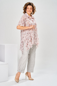 Блуза, брюки Romanovich Style 2-2928 розовый/серый - фото 3