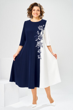 Платье Romanovich Style 1-2905 сине-белый - фото 3