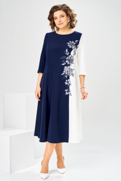 Платье Romanovich Style 1-2905 сине-белый - фото 4
