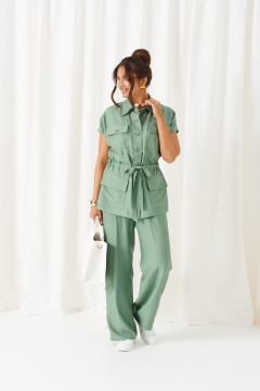 Брюки, жилет Beautiful&Free 6452 мятный - фото 2