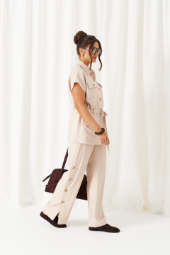 Брюки, жилет Beautiful&Free 6452 бежевый - фото 3