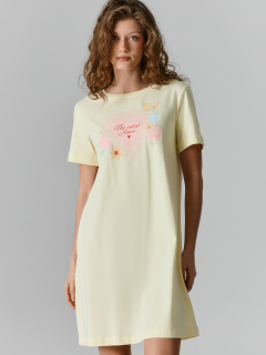 Сорочка Mark Formelle 572346/25-40585П-5 разбеленный_желтый_печать_3_сл_на_пол - фото 1