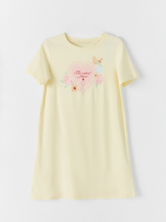 Сорочка Mark Formelle 572346/25-40585П-5 разбеленный_желтый_печать_3_сл_на_пол - фото 3