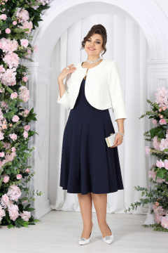 Жакет, платье Ninele 6013 темно-синий - фото 4