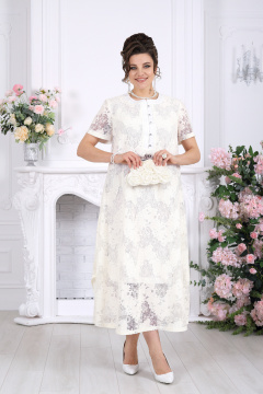 Платье Ninele 6118 молочный - фото 5