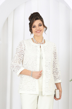 Брюки, жакет, топ Ninele 7518 молочный - фото 2