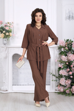 Блуза, брюки Ninele 7520 коричневый - фото 4