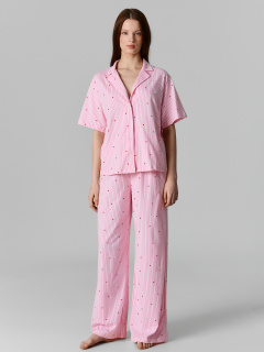 Брюки, рубашка Mark Formelle 592554/25Е-42949ПП-0 красные_сердечки_на_розовой_полоске - фото 1