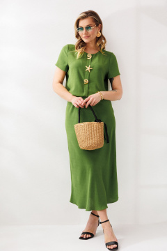 Блуза, юбка Mubliz 333 олива - фото 2