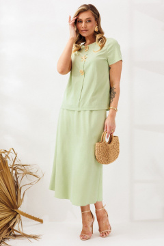 Блуза, юбка Mubliz 333 фисташка - фото 1