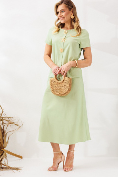 Блуза, юбка Mubliz 333 фисташка - фото 3