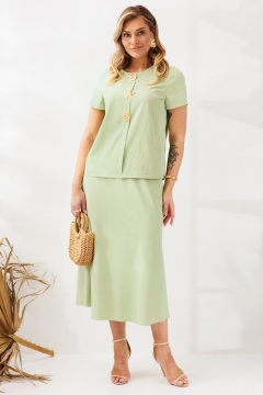 Блуза, юбка Mubliz 333 фисташка - фото 2