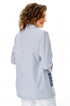 Брюки, жакет Karina deLux M-1444 голубой+белый - фото 5