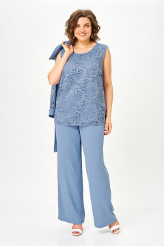 Брюки, жакет, топ Svetlana-Style 2025 индиго - фото 5