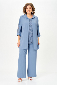 Брюки, жакет, топ Svetlana-Style 2025 индиго - фото 1