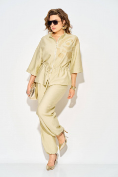 Блуза, брюки Liliana 1527 лимонный - фото 3
