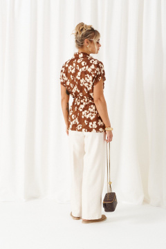 Брюки, жакет, топ Beautiful&Free 6453 молочно-коричневый - фото 5