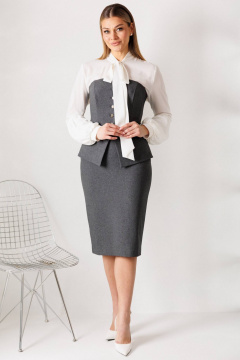 Корсет, юбка Мода Юрс 26-2963 графит - фото 1