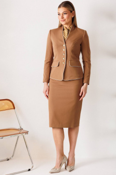 Блуза, жакет, юбка Мода Юрс 26-2808 кэмел - фото 1