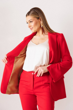 Брюки, жакет Мода Юрс 26-2960 красный - фото 4