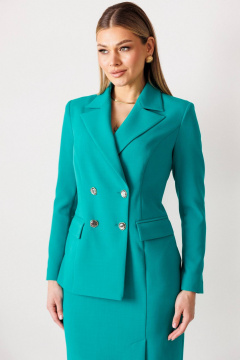 Платье Мода Юрс 26-2967 бирюза - фото 3