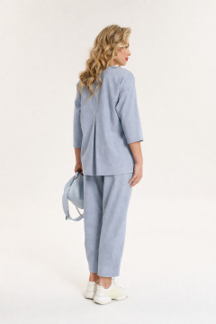 Брюки, жакет Anastasia 1202 серо-голубой - фото 2