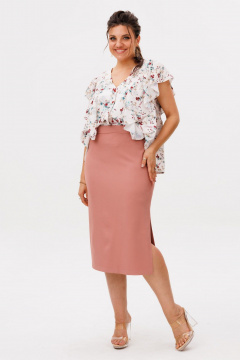 Юбка Anelli 1648 карамельный_силуэт - фото 1