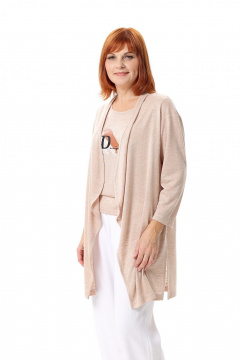 Кардиган, топ Соджи 669 бежевый - фото 2