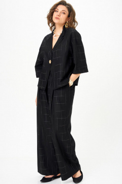 Брюки, жакет SOVA 11333 черный_клетка - фото 2