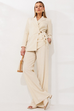 Брюки, жакет Мода Юрс 26-2669 ваниль - фото 4