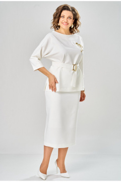 Блуза, юбка Andina city 9091-1-26 молоко - фото 5