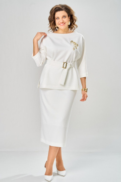 Блуза, юбка Andina city 9091-1-26 молоко - фото 4