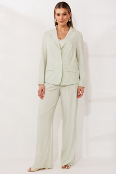 Брюки, жакет Мода Юрс 26-2924 салатовый - фото 1