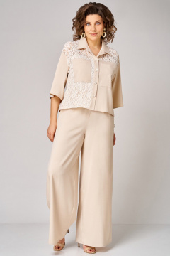 Блуза, брюки Мишель стиль 1364 светло-бежевый - фото 4