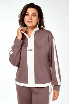 Брюки, джемпер Ольга Стиль С-948 пепельно-розовый - фото 5