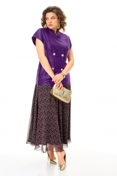 Жилет, юбка Anastasia 1347.2 фиолетовый - фото 2