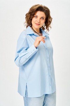Рубашка ANASTASIA MAK 1324 голубой - фото 4