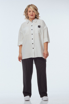 Брюки, рубашка OVERYOU М248 белый_с_черно-белым - фото 3
