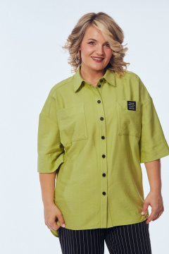 Брюки, рубашка OVERYOU М248/1 фисташка_с_черно-белым - фото 3