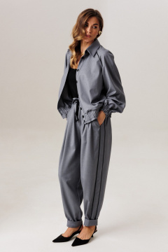 Блуза, брюки Ларс Стиль 1211 серый - фото 3