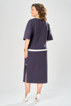 Блуза, юбка Bonna Image 1050/1 серо-фиолетовый - фото 4
