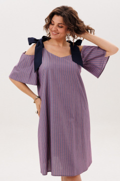 Платье Anelli 1820 синий_бант - фото 2