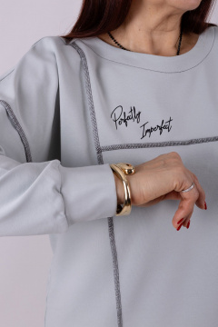 Джемпер Mita ЖМ1268 серый - фото 4