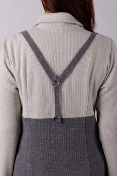 Платье Mita ЖМ1070 беж/серый - фото 4