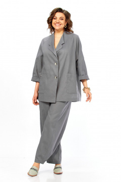 Брюки, жакет Диомант 2168 серый - фото 1